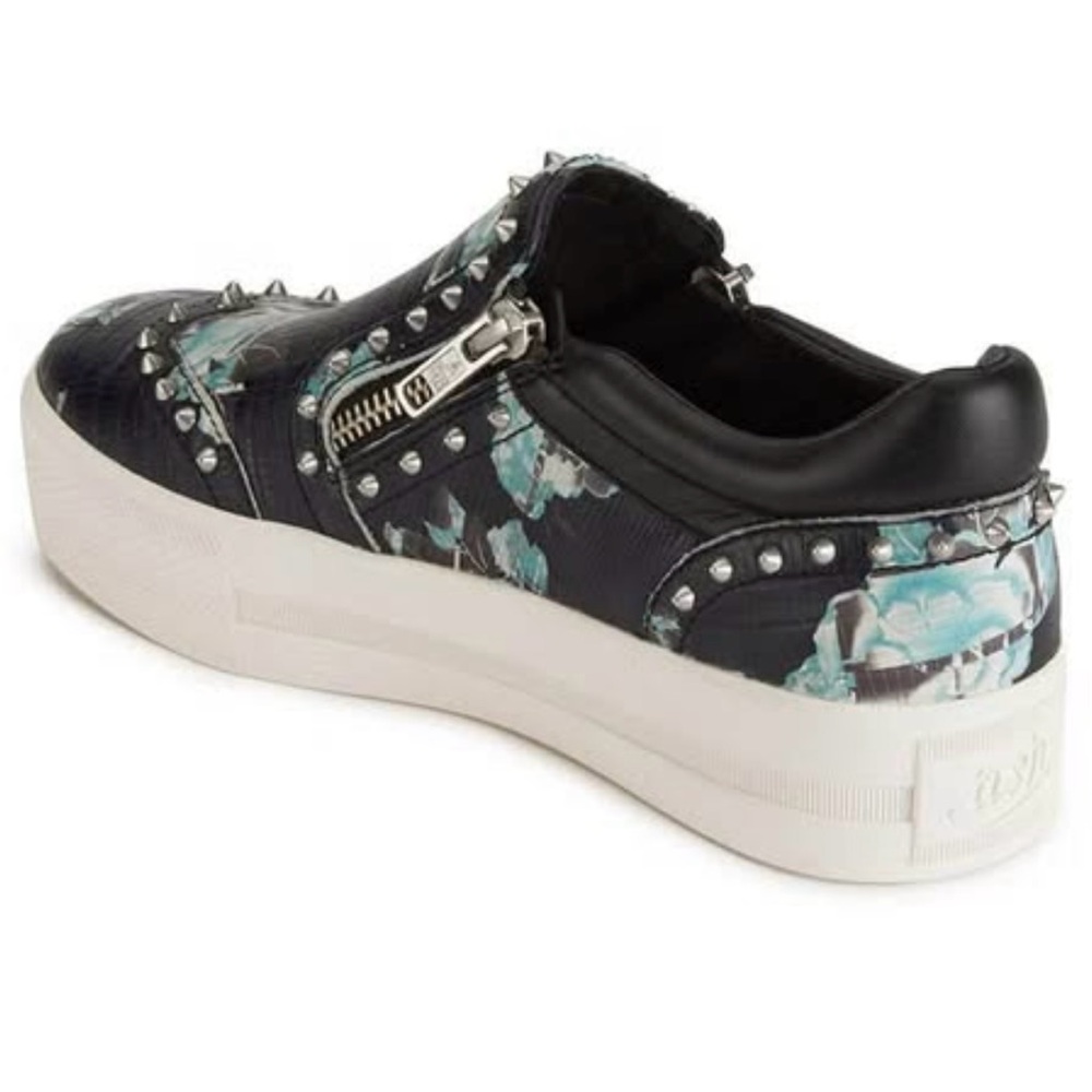 ASH Women's Jasmin Tejus Flower Flatform Slip on Trainers - Black size 41